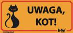 DINGO tabliczka ostrzegawcza "UWAGA KOT"