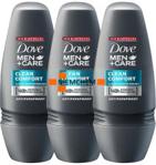 Dove Men+Care Clean Comfort Antypersirant Roll On 3X50ml