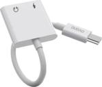 DUDAO ADAPTER USB ADAPTER PRZEJŚCIÓWKA ROZDZIELACZ SŁUCHAWKOWY USB TYP C - USB TYP C / 3,5 MM MINI JACK BIAŁY (L13T WHITE) ()