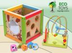 Ecotoys Kostka Edukacyjna Drewniana Dla Dzieci (1004)