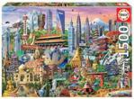 Educa Puzzle 1500El. Punkty Orientacyjne Azja