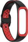 Erbord Pasek Bi-Color Silicone Case Samsung Galaxy Fit 2 SM-R220 Black / Red