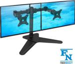 ERGOSOLID - SOLIDNY BIURKOWY STOJAK DO DWÓCH MONITORÓW 2X LCD, LED 10"-30" REGULACJA 3D NF22