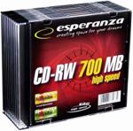 Esperanza CD-RW 700MB/80min 12x (slim case, 10szt) (2070)