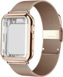 Etui z folią ochronną + Bransoleta Milanese do Apple Watch 1/2/3/4/5/6/7/SE (38/40MM), Gold (203439)