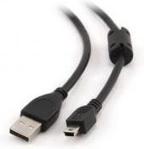 Extreme Media Kabel Mini USB 2.0 AM-BM 5Pin Canon 0,3M Ferryt Czarny Blister (NKA-0429)