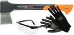 Fiskars Siekiera Rozłupująca X11 + Okulary Ochronne 9844 Yt-7361 + Rękawice Rozm. 10 Yt-7473