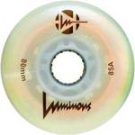 Fr Skates Luminous Led Wheel Nacre Glitter White Pearl 72 Mm / 76 80 X4