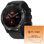 Garmin Fenix 5 Plus Sapphire Czarny Z Czarnym Paskiem Z PL Topo 2018.3