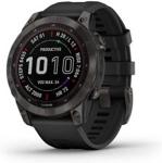 GARMIN Fenix 7 Sapphire Solar / Tytanowo-szary z powłoką węglową (DLC) i z czarnym paskiem