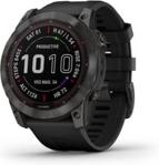 GARMIN Fenix 7X Sapphire Solar / Tytanowo-szary z powłoką węglową (DLC) i z czarnym paskiem