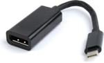 Gembird USB-C DisplayPort 0.15m Czarny (A-CM-DPF-01)