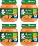 Gerber Organic Dynia Słodki Ziemniak dla niemowląt po 4 Miesiącu 4x125g