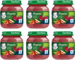 Gerber Organic Jabłko Burak dla niemowląt po 6 Miesiącu 6x125g