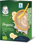 Gerber Organic Kaszka Mleczna Pszenno Owsiana Banan dla niemowląt po 6 Miesiącu 240G