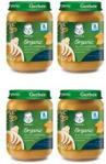 Gerber Organic Obiadek Warzywa Z Indykiem I Pełnoziarnistym Makaronem dla niemowląt po 8 Miesiącu 4x190g