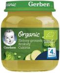 Gerber Organic Zielony Groszek Brokuły Cukinia dla niemowląt po 4 Miesiącu 125g