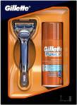 Gillette Fusion Zestaw podarunkowy: Maszynka do golenia + Nawilżający żel do golenia 75 ml