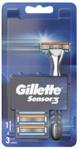 Gillette Sensor3 rączka maszynki do golenia + wymienne ostrza 3 sztuki