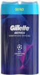 Gillette Zestaw Series Sensitive Cool Shave Gel Żel do golenia 2x200ml