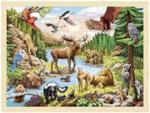 Goki 57409 Drewniane puzzle Leśne zwierzęta