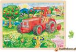 Goki Puzzle Drewniane. Traktor, 96 Elementów 57655