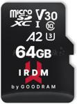 GoodRam micro SDXC IRDM 64GB V30 A2 (UHS I U3) + adapter (IRM2AA0640R12)