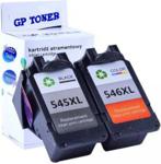 Gp Toner 2X Tusz Do Canon Pg-545Xl Cl-546Xl Pixma Ip2850 Mg2450 Mg2550 Mg2950 Gp-C545Xl+C546Xl Zestaw (Gpc545Xl+C546Xl)