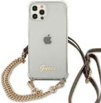 Guess Etui Guhcp12Lkc4Gsgo Transaprent Hardcase 4G Gold Chain Iphone 12 Pro Max