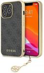 Guess GUHCP13LGF4GGR iPhone 13 Pro / 13 6,1` szary/grey hardcase 4G Charms Collection