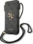 Guess Torebka na telefon GUHCP12L4GPSGR 6,7 szary/grey 4G Metal Logo