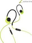 Hama Active In-Ear St. Headset Black/Green (184099)