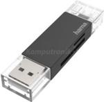 Hama czytnik kart SD/MicroSD, USB-C+USB-A 3.0 (200127)