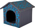 hobbydog domek BUDA w Niebieskie Kwiaty 38x32x45cm R1