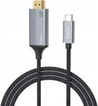 Hoco adapter kabel Usb-c na Hdmi 4K 1,8m szary