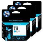 HP 711 błękitny 3-Pack (CZ134AE)