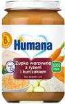 Humana 100% Organic Zupka Warzywna Z Ryżem I Kurczakiem 190G