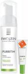 IWOSTIN Purritin, pianka do mycia twarzy, 165ml + IWOSTIN PURRITIN KREM BB SPF50 15ML