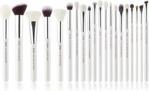 Jessup T245 Brushes Set White/Silver zestaw 20 pędzli do makijażu