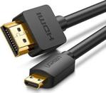 Kabel Ugreen Kabel UGREEN Micro HDMI HDMI Kabel Micro HDMI do HDMI z Ethernetem, Ultra HD 4K, 3D i ARC, kabel HDMI D do HDMI A obsługiwany dla Raspber