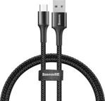 Kabel USB Baseus Halo Data Cable Podświetlany Nylonowy Kabel Przewód Micro Usb Z Diodą Led 3a 0.5m Czarny (camgh-a01)