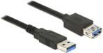 Kabel USB Delock 3.0 A - A M/Ż 1.5m czarny (85055)