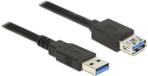 Kabel USB Delock USB A - USB A (M/Ż) Czarny 0.5m (85053)