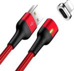 Kabel USB Usams magnetyczny U28 lightning 2.4A Fast Charge 1m pleciony czerwony/red SJ326USB02 (US-SJ326)