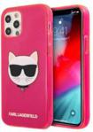 Karl Lagerfeld Hardcase Klhcp12Mchtrp Glitter Choupette Iphone 12 / 12 Pro Różowy Fluo