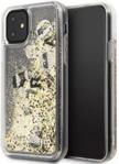 Karl Lagerfeld Transparent Glitter Black and Gold - etui dla iPhone 11