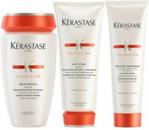 KERASTASE NUTRITIVE IRISOME Zestaw do włosów grubych kąpiel 2 250ml + odżywka 200ml + nektar termiczny 150ml