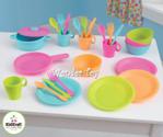 Kidkraft Zestaw Tęczowych Naczyń I Sztućców 27-Piece Pastel Cookware Set 63319 - Zabawka