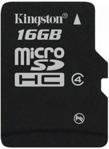 Kingston microSDHC 16GB Class 4 (SDC4/16GBSP)