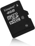 Kingston microSDHC 4GB Class 4 (SDC4/4GBSP)